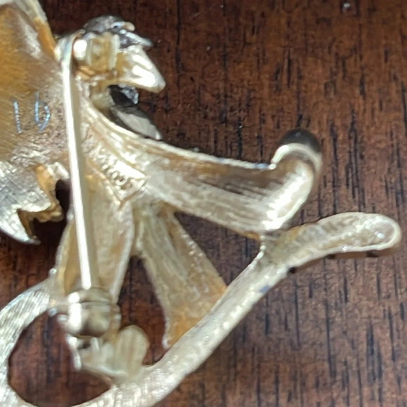 Vintage Jomaz Gold Tone Tiger Brooch Pin - Picture 7 of 16